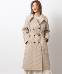 OPAQUE.CLIP | キルティングビッグカラーコート【軽量/中綿】(ステンカラーコート)