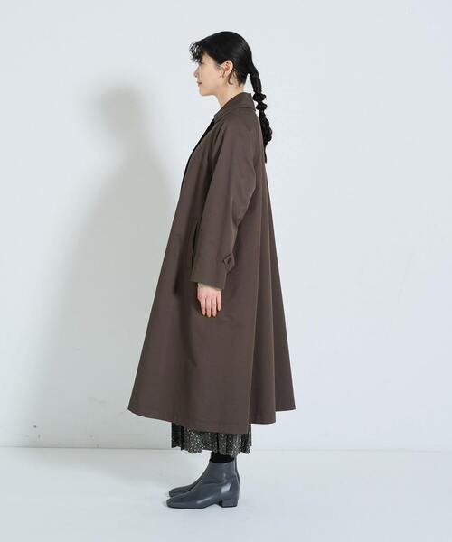 ADIEU TRISTESSE（アデュートリステス）の「ライナー付きステンカラーコート（ステンカラーコート・レディース・ベージュ/チャコールグレー/チェック・38）」の9枚目の写真