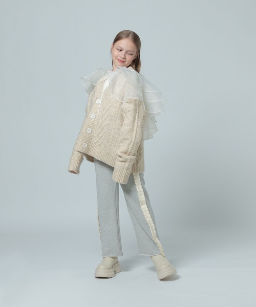 LOWRYS FARM（ローリーズファーム）の「オーガンジーＢＩＧカラー　 993159（付け襟・キッズ・ブラック/ホワイト・FREE）」の3枚目の写真