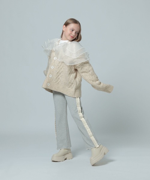 LOWRYS FARM（ローリーズファーム）の「オーガンジーＢＩＧカラー　 993159（付け襟・キッズ・ブラック/ホワイト・FREE）」の7枚目の写真