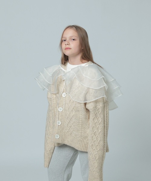 LOWRYS FARM（ローリーズファーム）の「オーガンジーＢＩＧカラー　 993159（付け襟・キッズ・ブラック/ホワイト・FREE）」の9枚目の写真