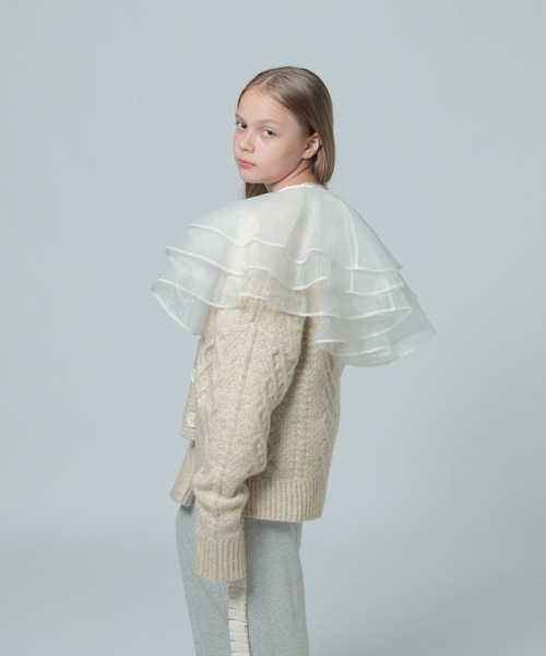 LOWRYS FARM（ローリーズファーム）の「オーガンジーＢＩＧカラー　 993159（付け襟・キッズ・ブラック/ホワイト・FREE）」の12枚目の写真