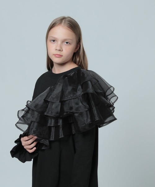 LOWRYS FARM（ローリーズファーム）の「オーガンジーＢＩＧカラー　 993159（付け襟・キッズ・ブラック/ホワイト・FREE）」の20枚目の写真