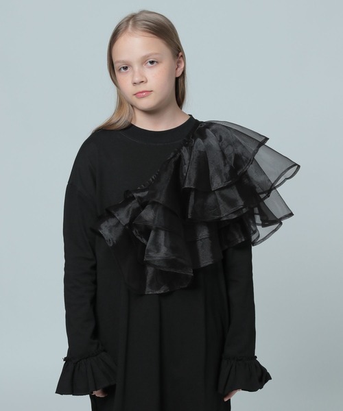 LOWRYS FARM（ローリーズファーム）の「オーガンジーＢＩＧカラー　 993159（付け襟・キッズ・ブラック/ホワイト・FREE）」の21枚目の写真