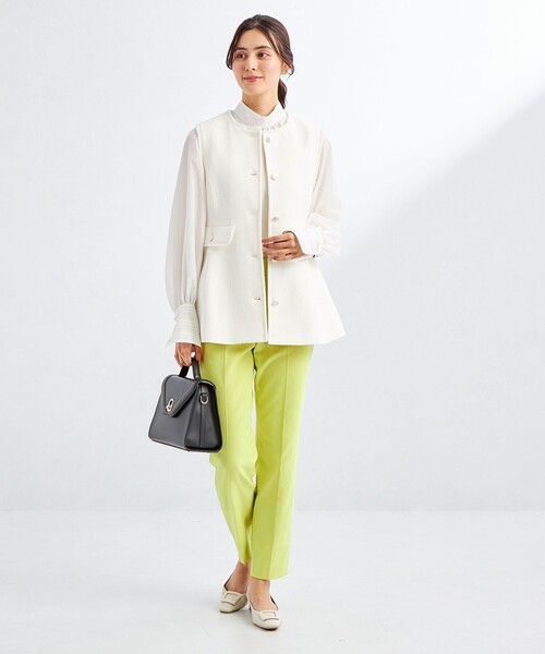 green label relaxing（グリーンレーベルリラクシング）の「［size SHORT/TALLあり］キチントボトムス スリム スティック パンツ（その他パンツ・レディース・ライム/ライトグレー/イエロー/ブラック/ブラウン/レッド・SHORT/40/34/44/42/TALL/38/36）」の18枚目の写真