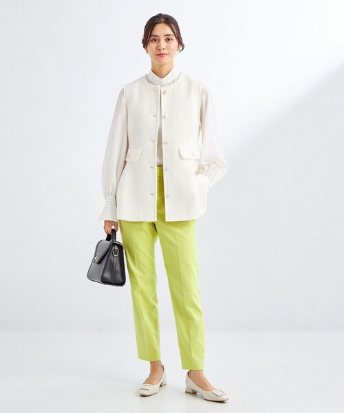 green label relaxing（グリーンレーベルリラクシング）の「［size SHORT/TALLあり］キチントボトムス スリム スティック パンツ（その他パンツ・レディース・ライム/ライトグレー/イエロー/ブラック/ブラウン/レッド・SHORT/40/34/44/42/TALL/38/36）」の19枚目の写真