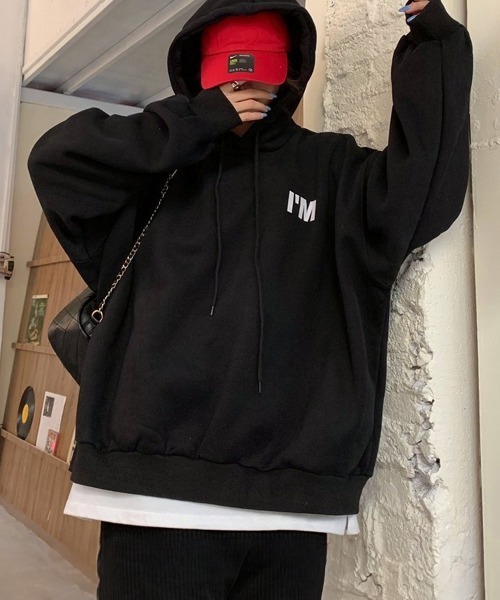 Miniministore(ミニミニストア)の「ロゴパーカー レディース 裏起毛 韓国(パーカー・レディース・グレー/パープル/ホワイト/ブラック・フリー)」の6枚目の写真