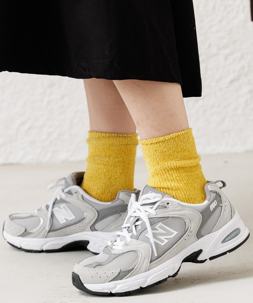 mili an deni（ミリアンデニ）の「もこもこクルー丈ソックス（ソックス/靴下・レディース・ピンク/アイボリー/チャコールグレー/イエロー/ブラウン/グリーン・F）」の5枚目の写真