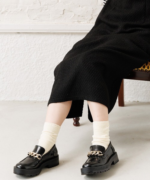 mili an deni（ミリアンデニ）の「もこもこクルー丈ソックス（ソックス/靴下・レディース・ピンク/アイボリー/チャコールグレー/イエロー/ブラウン/グリーン・F）」の7枚目の写真