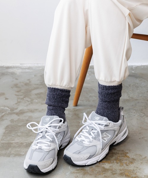 mili an deni（ミリアンデニ）の「もこもこクルー丈ソックス（ソックス/靴下・レディース・ピンク/アイボリー/チャコールグレー/イエロー/ブラウン/グリーン・F）」の8枚目の写真