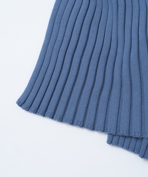 WHIMSIC（ウィムジック）の「【UNISEX】リブニットマフラー（マフラー・メンズ・アイボリー/ブルー/チャコールグレー・FREE）」の11枚目の写真