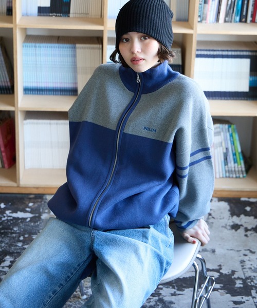 PBLIM（ページボーイリム）の「PBLIM/バイカラートラックニット