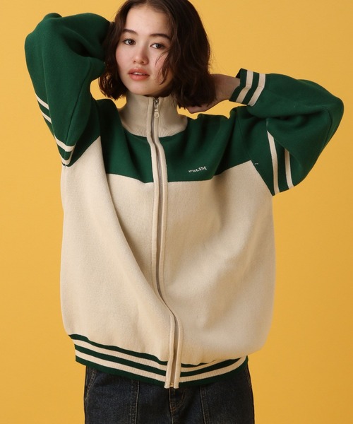 PBLIM（ページボーイリム）の「PBLIM/バイカラートラックニット（ニット/セーター・レディース・グリーン系その他/ブルー系その他/イエロー系その他・FREE）」の4枚目の写真