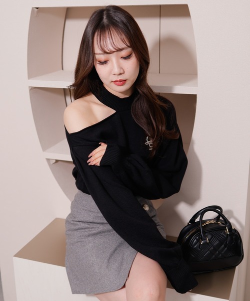 LIP SERVICE トップス LIP SERVICE（リップサービス）｜ ZIPギャザーカットトップス