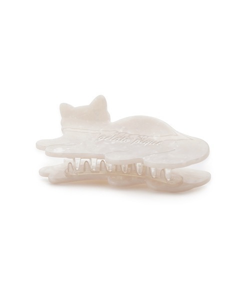 gelato pique（ジェラートピケ）の「【CAT DAY】キャットヘアクリップ（バレッタ/ヘアクリップ・レディース・オフホワイト/ピンク・FREE）」の5枚目の写真
