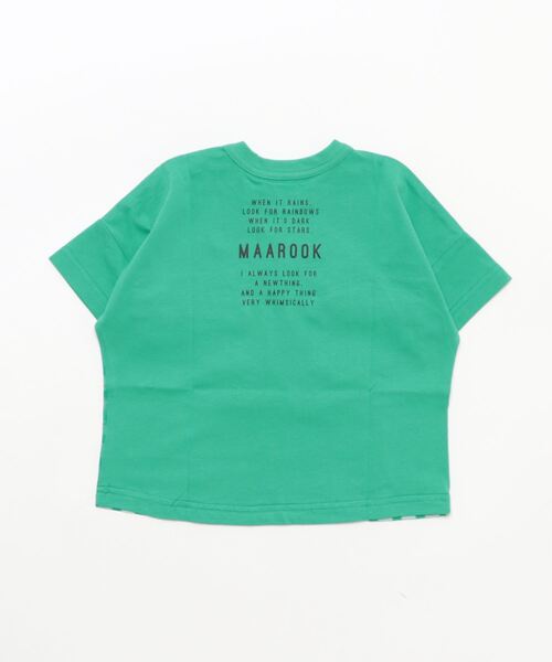 maarook(マルーク)の「サッカーギンガムポケットTシャツ(Tシャツ/カットソー・キッズ・ブラック/グリーン・100cm/110cm/120cm/130cm/90cm)」の4枚目の写真