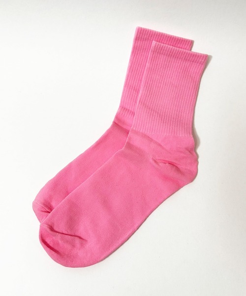 Kotoe（コトエ）の「【13色展開】 カラー クルーソックス 靴下 レディース（ソックス/靴下・レディース・ホワイト/ライトブルー/ブラック/ネイビー/ライトイエロー/パープル/イエロー/オレンジ/グレー/レッド/ピンク/グリーン/ライトグリーン・FREE）」の12枚目の写真