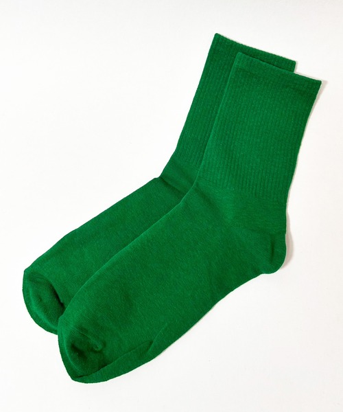 Kotoe（コトエ）の「【13色展開】 カラー クルーソックス 靴下 レディース（ソックス/靴下・レディース・ホワイト/ライトブルー/ブラック/ネイビー/ライトイエロー/パープル/イエロー/オレンジ/グレー/レッド/ピンク/グリーン/ライトグリーン・FREE）」の5枚目の写真