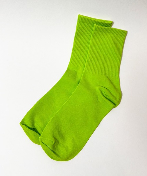 Kotoe（コトエ）の「【13色展開】 カラー クルーソックス 靴下 レディース（ソックス/靴下・レディース・ホワイト/ライトブルー/ブラック/ネイビー/ライトイエロー/パープル/イエロー/オレンジ/グレー/レッド/ピンク/グリーン/ライトグリーン・FREE）」の6枚目の写真
