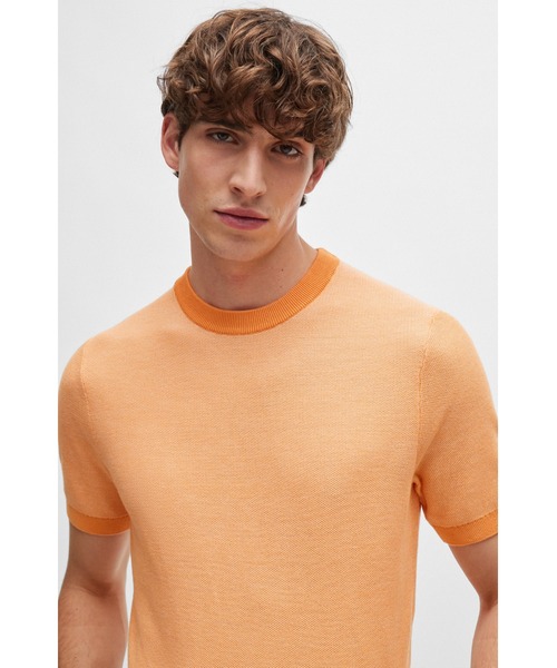 セール】マイクロストラクチャー コットンブレンド ショートスリーブ