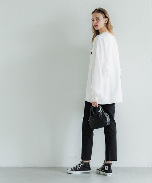 coca（coca）（コカ）の「薄手ロゴビッグスウェット（スウェット・レディース・アイボリー/グレー/ブラック/ネイビー・L/M）」の9枚目の写真