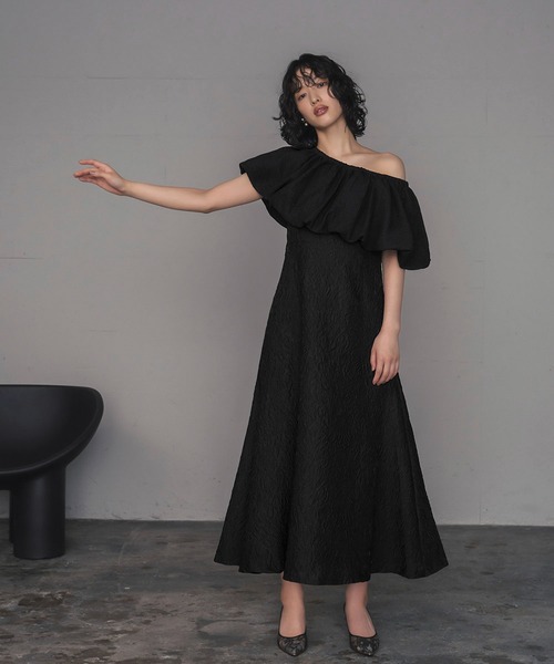 セール】マルチway バルーン オフショルダー ジャガード マーメイド