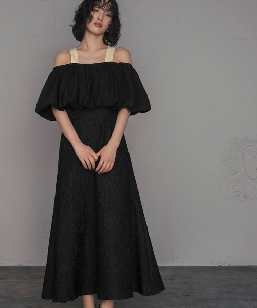 girl（ガール）の「マルチway バルーン オフショルダー ジャガード マーメイド ロング 結婚式 ワンピース パーティードレス オケージョンドレス お呼ばれ 二次会 成人式 同窓会 謝恩会（ドレス・レディース・ブラック系/ブラック/カーキ系・2L/L/S/M）」の20枚目の写真