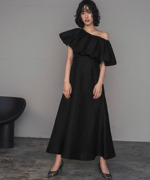 セール】マルチway バルーン オフショルダー ジャガード マーメイド