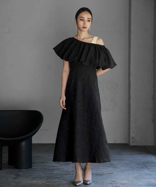 セール】マルチway バルーン オフショルダー ジャガード マーメイド