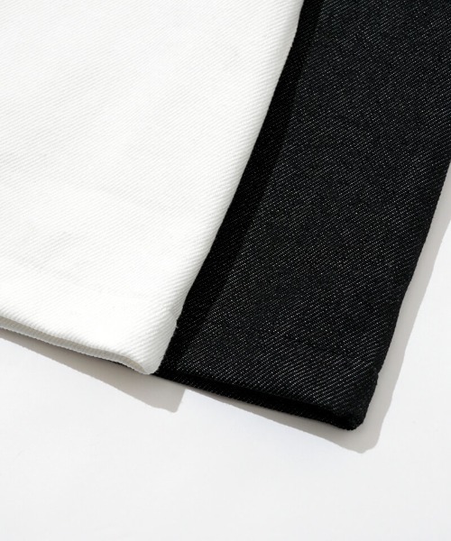 flower(フラワー)の「ポケットデニムスカート(デニムスカート・レディース・ブラック/ホワイト・FREE)」の6枚目の写真