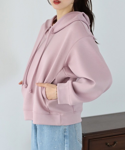 BLUEEAST（ブルーイースト）の「もっちりドルマンパーカー（パーカー・レディース・ブラック/オフホワイト/グレー/ピンク・MEDIUM）」の16枚目の写真