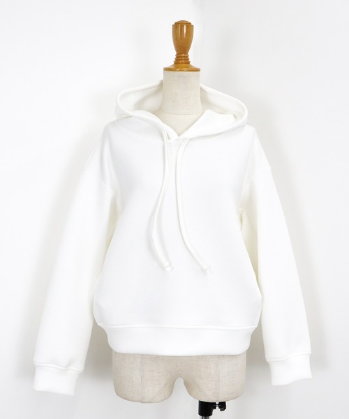 BLUEEAST（ブルーイースト）の「もっちりドルマンパーカー（パーカー・レディース・ブラック/オフホワイト/グレー/ピンク・MEDIUM）」の21枚目の写真