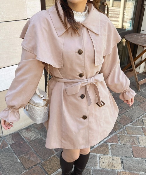 apres jour（アプレジュール）の「マルチウェイボウタイトレンチコート【ZOZOTOWN限定アイテム】（トレンチコート・レディース・ピンクベージュ/グレー/ベージュ・X-LARGE/フリー）」の10枚目の写真