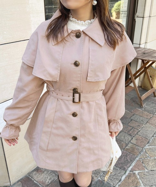 apres jour（アプレジュール）の「マルチウェイボウタイトレンチコート【ZOZOTOWN限定アイテム】（トレンチコート・レディース・ピンクベージュ/グレー/ベージュ・X-LARGE/フリー）」の5枚目の写真