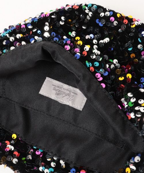 Q（キュー）の「スパンコール巾着バッグ（ハンドバッグ・レディース・ブラック/マルチ/シルバー・ONE SIZE）」の16枚目の写真