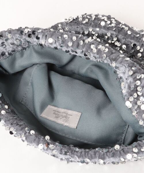 Q（キュー）の「スパンコール巾着バッグ（ハンドバッグ・レディース・ブラック/マルチ/シルバー・ONE SIZE）」の18枚目の写真