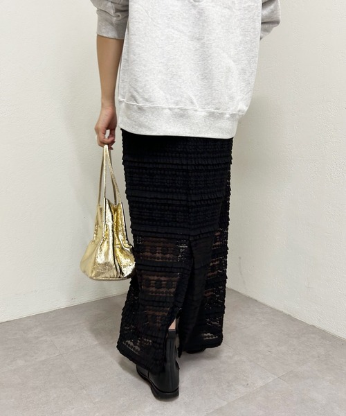 SHENERY（シーナリー）の「ストレッチレースタイトスカート（スカート・レディース・ブラック/ホワイト・38/36）」の9枚目の写真