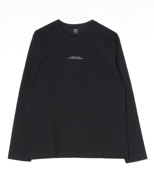 TRAP/U （トラップユー）の「コットン天竺 / メッセージロゴプリント クルーネック バックプリント ロンTee（長袖）（Tシャツ/カットソー・メンズ・ホワイト/ブラック/イエロー・M/L）」の3枚目の写真