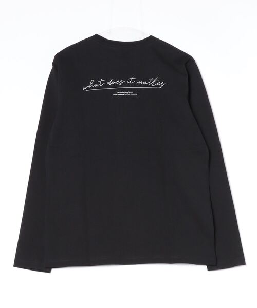 TRAP/U （トラップユー）の「コットン天竺 / メッセージロゴプリント クルーネック バックプリント ロンTee（長袖）（Tシャツ/カットソー・メンズ・ホワイト/ブラック/イエロー・M/L）」の4枚目の写真