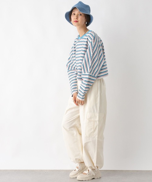 LEPSIM(レプシィム)の「マルチボーダープルオーバー 987201(Tシャツ/カットソー・レディース・ネイビー/ライトブルー/オフホワイト・FREE)」の5枚目の写真