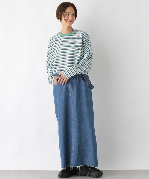 LEPSIM(レプシィム)の「マルチボーダープルオーバー 987201(Tシャツ/カットソー・レディース・ネイビー/ライトブルー/オフホワイト・FREE)」の13枚目の写真