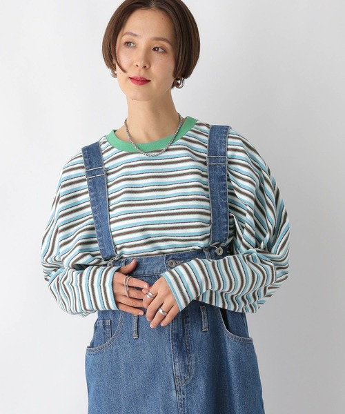 LEPSIM(レプシィム)の「マルチボーダープルオーバー 987201(Tシャツ/カットソー・レディース・ネイビー/ライトブルー/オフホワイト・FREE)」の15枚目の写真