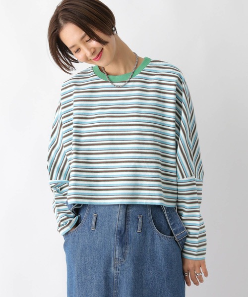 LEPSIM(レプシィム)の「マルチボーダープルオーバー 987201(Tシャツ/カットソー・レディース・ネイビー/ライトブルー/オフホワイト・FREE)」の19枚目の写真