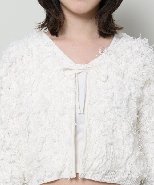 3.3 Field Trip （3.3フィールドトリップ）の「3.3 Field Trip／ループカーディガン  2109146（カーディガン/ボレロ・レディース・ネイビー/アイボリー・FREE）」の22枚目の写真