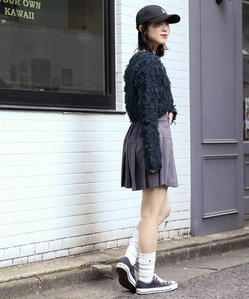 3.3 Field Trip （3.3フィールドトリップ）の「3.3 Field Trip／ループカーディガン  2109146（カーディガン/ボレロ・レディース・ネイビー/アイボリー・FREE）」の9枚目の写真