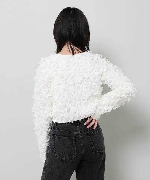 3.3 Field Trip （3.3フィールドトリップ）の「3.3 Field Trip／ループカーディガン  2109146（カーディガン/ボレロ・レディース・ネイビー/アイボリー・FREE）」の17枚目の写真