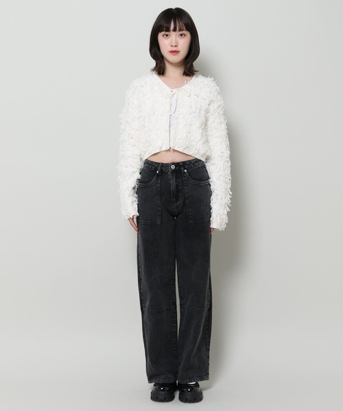 3.3 Field Trip （3.3フィールドトリップ）の「3.3 Field Trip／ループカーディガン  2109146（カーディガン/ボレロ・レディース・ネイビー/アイボリー・FREE）」の18枚目の写真