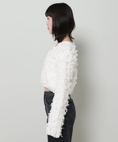 3.3 Field Trip （3.3フィールドトリップ）の「3.3 Field Trip／ループカーディガン  2109146（カーディガン/ボレロ・レディース・ネイビー/アイボリー・FREE）」の20枚目の写真