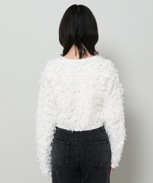 3.3 Field Trip （3.3フィールドトリップ）の「3.3 Field Trip／ループカーディガン  2109146（カーディガン/ボレロ・レディース・ネイビー/アイボリー・FREE）」の21枚目の写真