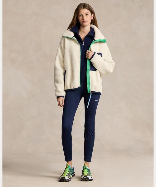 POLO RALPH LAUREN(ポロ ラルフ ローレン)の「スエード ジャージー パフォーマンス レギンス(レギンス/スパッツ・レディース・ネイビー系1・L/XS)」の1枚目の写真